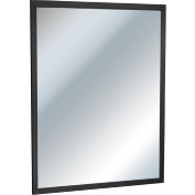 ASI® Inter lok Angle Frame Mirror, 24"W x 36”H, Stainless Steel, Black