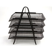 Mind Reader 4-Tier Mesh File Organizer, Noir