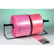 Global Industrial™ Anti Static Poly Tubing, 12"W x 2150'L, 2 Mil, Pink, 1 Roll