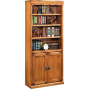 Martin Furniture Huntington Oxford Fully Library Bookcase With Lower Doors - Burnish