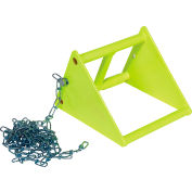 Steel Wheel Chock W/ 10' Security Chain