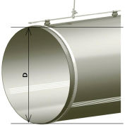 Zip-A-Duct™ 12" Gray Straight Section With Vents - 600 CFM