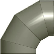 Zip-A-Duct™ 16" Diameter 90 ° Gray Right Hand Elbow