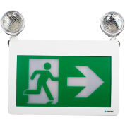 Combo LED Exit & Emergency Light, Battery Backup, 120/347 Volt