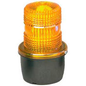 Federal Signal LP3M-012-048A Strobe light, male pipe mount, 12-48VDC, Amber