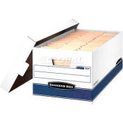 Fellowes Stor/File Letter Boxes, 24"L x 12"W x 10"H, White & Blue - Pkg Qty 12