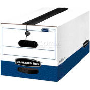 Fellowes Liberty® Plus Legal Boxes, 24"L x 15"W x 10"H, White & Blue - Pkg Qty 12