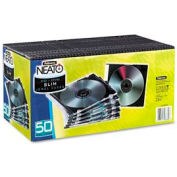 Neato® boîtiers Slim - transparent/noir, paquet de 50, qté par paquet : 3