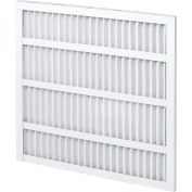 Global Industrial Standard Capacity Pleated Air Filter, MERV 8, Self-Supported, 16"W x20"Hx1"D - Pkg Qty 12