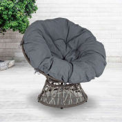 Flash Furniture Swivel Patio Chair avec Dark Gray Cushion - Bowie Comfort Series