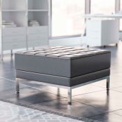 Flash Meubles HERCULES Imagination Series LeatherSoft Ottoman, Gris
