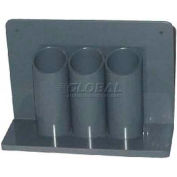 Laboratory Size Triple Bottle Holder, Wall/Bench Mount, 11"W x 4"D x 7-1/2"H