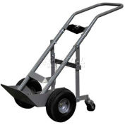 Justrite® 1 Cylinder Truck G-904 - 4 Wheel - 10-1/2" Pneumatic Wheels - 1000 Lb. Cap
