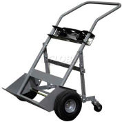 Justrite® 2 Cylinder Truck G-953 - 4 Wheel - 10-1/2" Pneumatic Wheels - 1000 Lb. Cap.