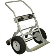 Justrite® 2 Cylinder Truck G-973 - 4 Wheel - 16" Pneumatic Wheels - 1000 Lb. Cap.