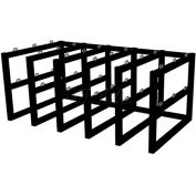 Cylinder Tube Rack, 5 Wide x 3 Deep, 70"W x 38"D x 30"H,15 Cylinder Cap.