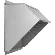 Fantech 24" Weather Hood 1ACC24WH, For Exhaust/Supply Fans, Galvanized Steel