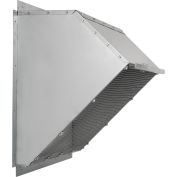 Fantech 30" météo hotte 1ACC30WH, pour les Fans d’échappement/approvisionnement, acier galvanisé