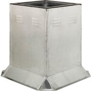 Fantech Fixed Ventilated Curb 5ACC28VC, 28-1/2" Square X 24"H, Galvanized Steel
