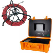 FORBEST FB-PIC3588A Layflat Color Sewer/Drain Camera,150' Cable W/ Sonde Transmitter,Footage Counter