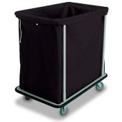 Forbes Laundry Cart 1112-B HD Cloth 38-1/2"L x 23-1/2"W x 38"H, 12 Bushel, Black