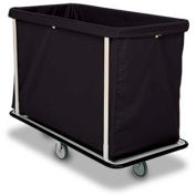 Forbes Laundry Cart 1120 HD Cloth 47"L x 22"W x 39"H, 15 Bushel, Black
