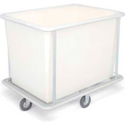 Forbes buanderie Cart 1181-SH-OO-WH Poly 44" L x 32" W x 36 « H, 16 boisseau, blanc