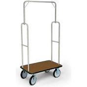 Forbes Bellman Standard chariot 2496-BN-BN tapis inox, brun, brun pare-chocs, 8" en caoutchouc