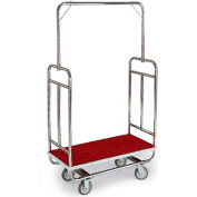 Forbes Bellman Standard chariot Chrome H1210-5c-RD-GY, tapis rouge, pare-chocs gris, caoutchouc 8"