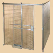 Qwik-Fence® Wire Mesh Pre-Designed, 2 Sided Room Kit, W/O Roof 8'W X 8'D X 8'H, W/Slide Door