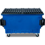 Toter 2 Cubic Yard Front Loading Dumpster W/ Bumpers, Blue - FR020-00705