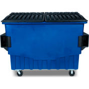 Toter 3 Cubic Yard Front Loading Dumpster W/ Bumpers, Blue - FR030-00705