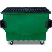 Toter 3 Cubic Yard Front Loading Dumpster W/ Bumpers, Waste Green - FR030-00925