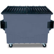 Toter 4 Cubic Yard Front Loading Dumpster W/ Bumpers, Dark Cool Gray - FR040-00125