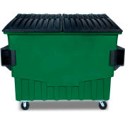 Toter 4 Cubic Yard Front Loading Dumpster W/ Bumpers, Waste Green - FR040-00925