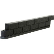 Forte 4' Plastic Border Timber Rail, Black - 8001658