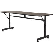 Correll Econo-ligne Flip Table Top, 24 "x 60", noyer