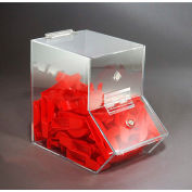 FTR Enterprises Medium Clear Acrylic Dispensing Bin, 6-1/4"W x 10-1/2"D x 9-1/2"H