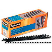 Fellowes® les peignes en plastique - dos rond, 1/4", 20 feuilles, noir, 100/Pack, qté par paquet : 30