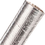 Techflex Thermashield Tube en fibre de verre aluminisé 2 » Dia., 50', Argent
