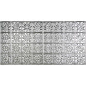 Fasade Traditional Style # 1 - 2' X 4' Vinyl Glue-Up Ceiling Tile in Brushed Aluminum - G50-08