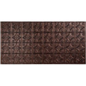 Fasade Traditional Style # 1 - 2' X 4' Vinyl Glue-Up Ceiling Tile in Smoked Pewter - G50-27
