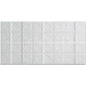 Fasade Traditional Style # 4 - 2' X 4' Vinyl Glue-Up Ceiling Tile in Gloss White - G53-00