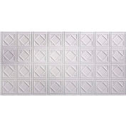Fasade Traditional Style # 4 - 2' X 4' Vinyl Glue-Up Ceiling Tile in Matte White - G53-01