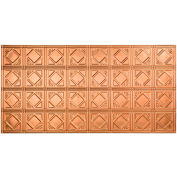 Fasade Traditional Style # 4 - 2' X 4' Vinyl Glue-Up Ceiling Tile in Polished Copper - G53-25