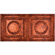 Fasade Rosette 2' X 4' Glue-up Ceiling Tile in Moonstone Copper - G54-18
