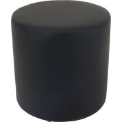 Interion® Antimicrobial Round Reception Ottoman, Black