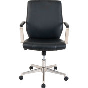Interion® Antimicrobial Bonded Leather Modern Comfort Manager's Chair, Black