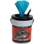 Serviettes humides industrielles bleues GP Brawny, 84 serviettes/contenant, 6 contenants/caisse – 21501