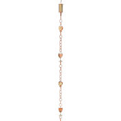 Good Directions Wine Bottle w/ Grapes & Glasses Rain Chain, Polished Copper